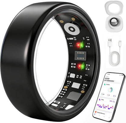 Smart Ring Gen 3,IP68 Waterproof Health Tracker with No Subscription Fee, 24/7 Heart Rate, Sleep & SpO2 Monitor, HRV & Stress Tracking Fitness Ring for Men Women, Android/iOS