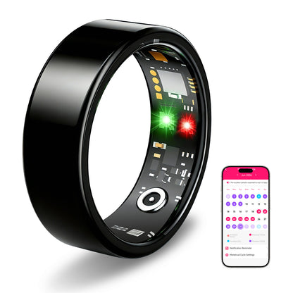 Smart Ring for Women Men, Health Tracking Ring No APP Fee 24/7 Fitness Tracker Heart Rate/SpO2/Stress/Sleep Monitor, IP68 Waterproof, Long Battery Fast Charge, iOS/Android Compatible